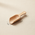woodnestcraft solid beech wood scoop for tea and spices with natural grain finish and 7.8 cm length measurement